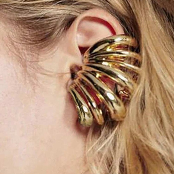 Zara Jewelry - New! Zara Gold Cuff Post Earrings (1057) NWOT